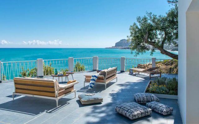 Enjoy the views of Cefalù from Dione's verandah