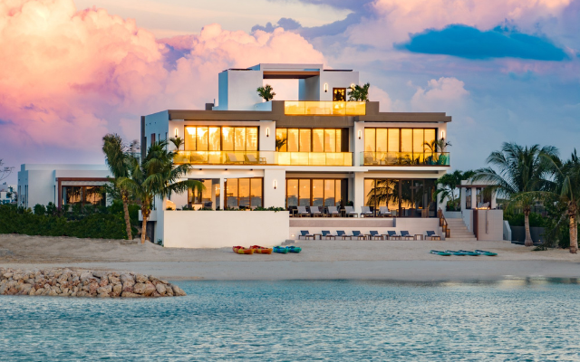 Solara on the beach in Turks & Caicos